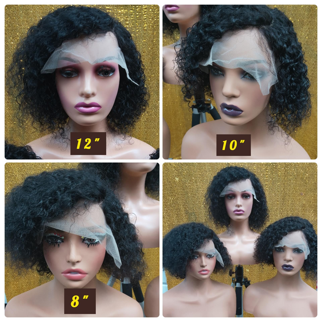 100% Human Hair C Part Lace Wig Curly 