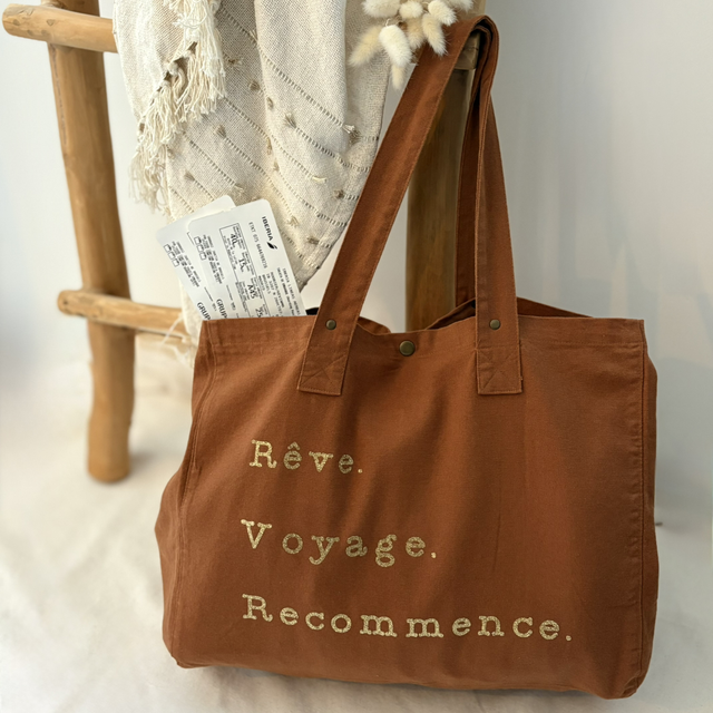 Marion le sac en coton - Rêve, Voyage, Recommence