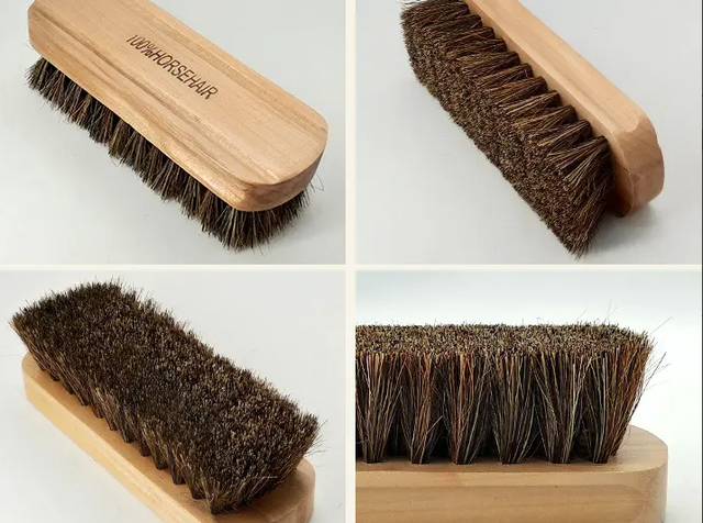 Brosse en bois de crin de cheval