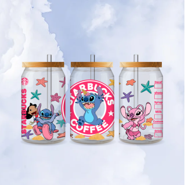 Verre canette givré Starbuck Lilo et Stitch