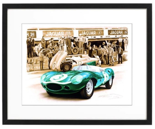 Jaguar D-Type - Le Mans 1957 - Framed Print