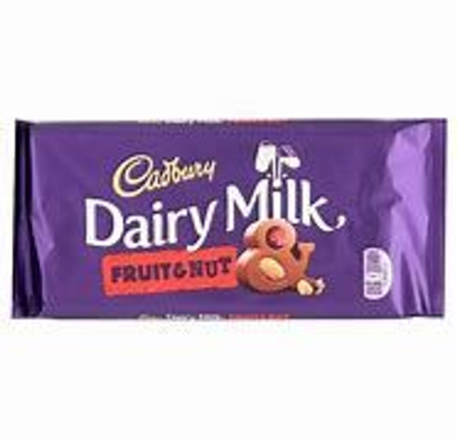 Cadbury 180g Fruit &amp; Nut  Large Sharing Bar