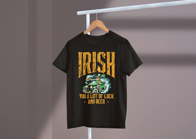 Irish You A Lot Of Luck And Beer St. Patrick’s Day Fun Luck. Ich wünsche Ihnen viel Glück und Bier zum St. Patrick's Day. Viel Glück