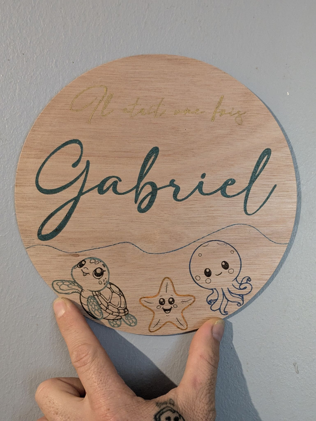 Panacarte prénom enfant coloré