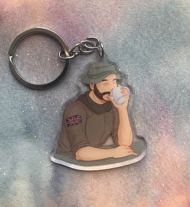 CoD - Captain Price Tea Keychain-K3