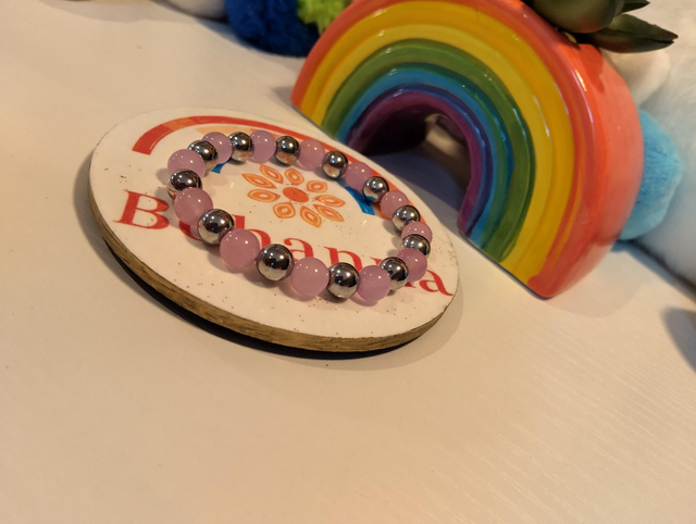  Lilac &amp; Hematite Harmony Bracelet