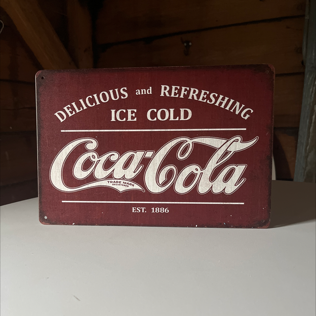 Coca Cola metalen bord - 30x20 cm