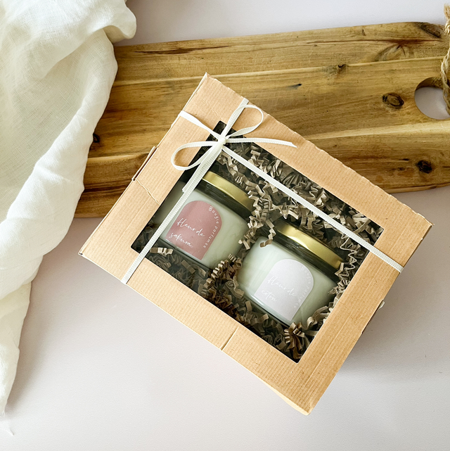 Coffret de 2 Bougies Parfumées Artisanales