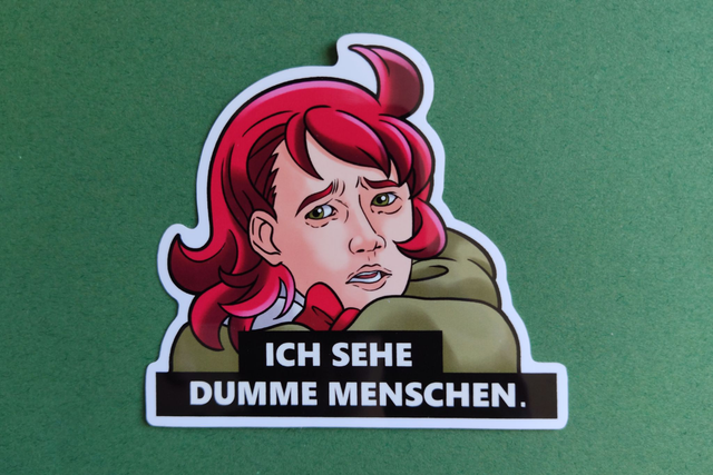 Memesticker "Ich sehe dumme Menschen."
