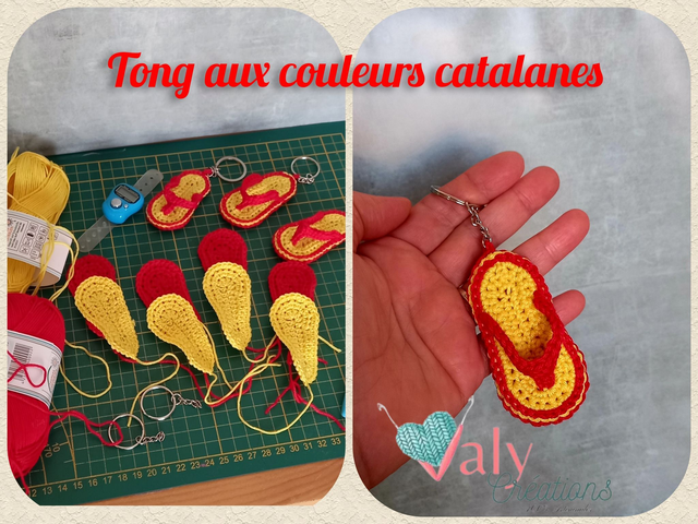 Porte clé Tong Catalane ( sur commande)