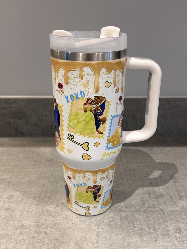 40oz Disney Beauty and the Beast High volume Stainless Steel Insulated Mug, 