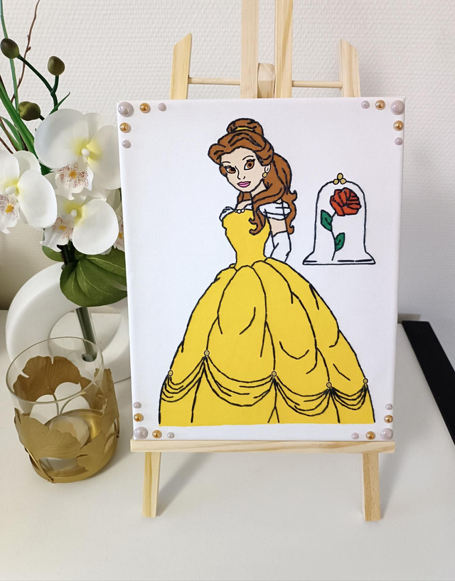 Toile brodée Princesse 