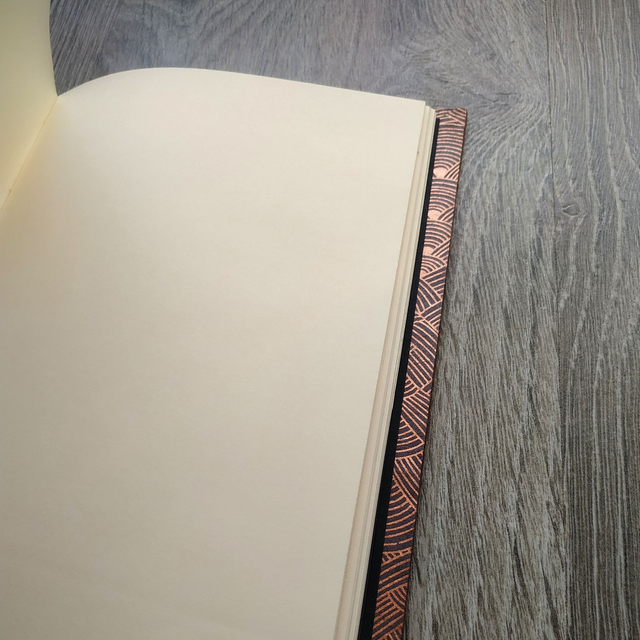 Carnet Lokta cuivré Vagues
