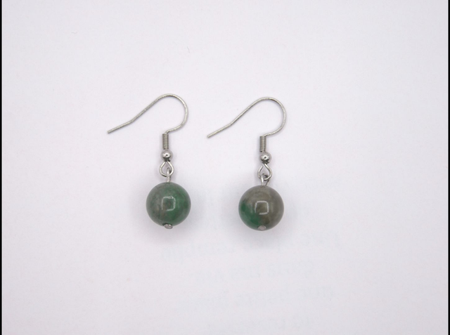 Boucles d'oreilles 1 agate mousse