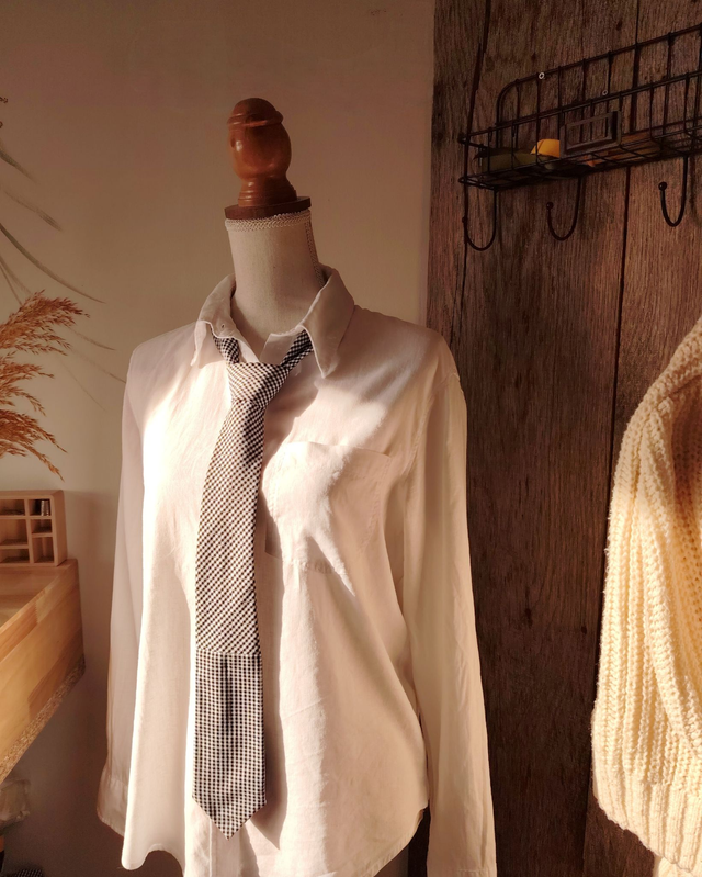 Cravate bout inversé, pièce unique 🤍