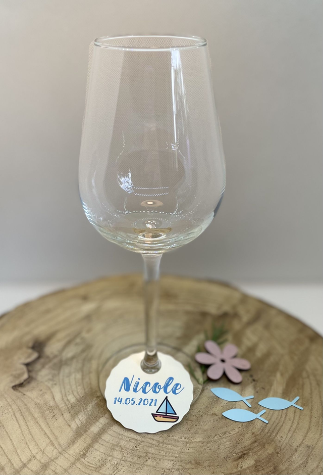 Personalisierte Glasanhänger – Set mit 10 Stück