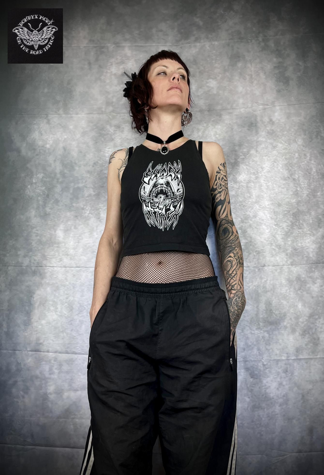 T-Shirt Cropped "Sharkattack!"