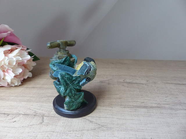 The Country Bird Collection - la Mésange Charbonnière - Oiseau en résine Peint à la Main