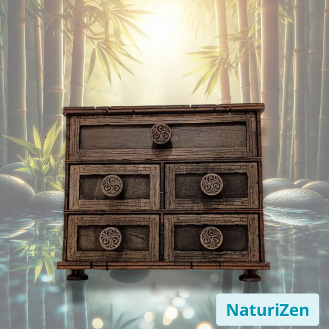 Boîte en bois sculpté - Un écrin raffiné pour vos trésors précieux.