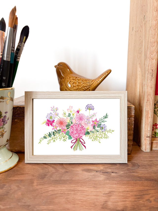 Illustration Bouquet Éternel romantique