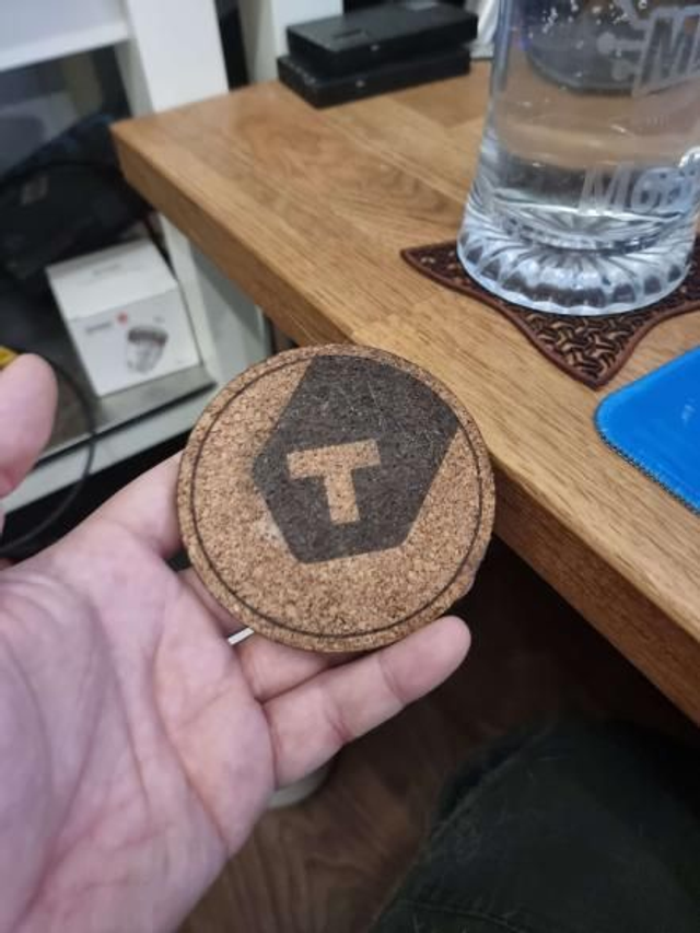 Onderzetter gegraveerd 9cm