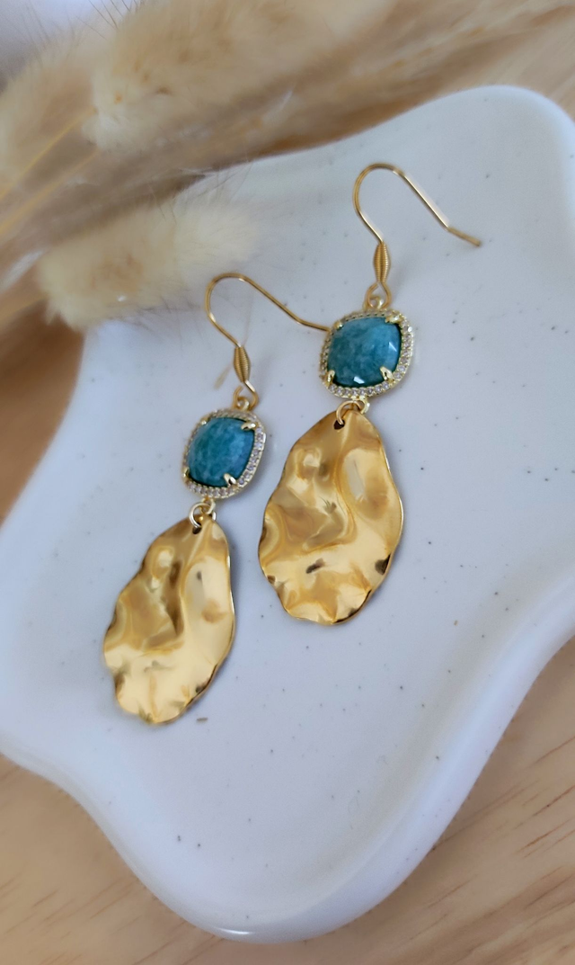 Boucles d'oreilles "Éclat" Amazonite