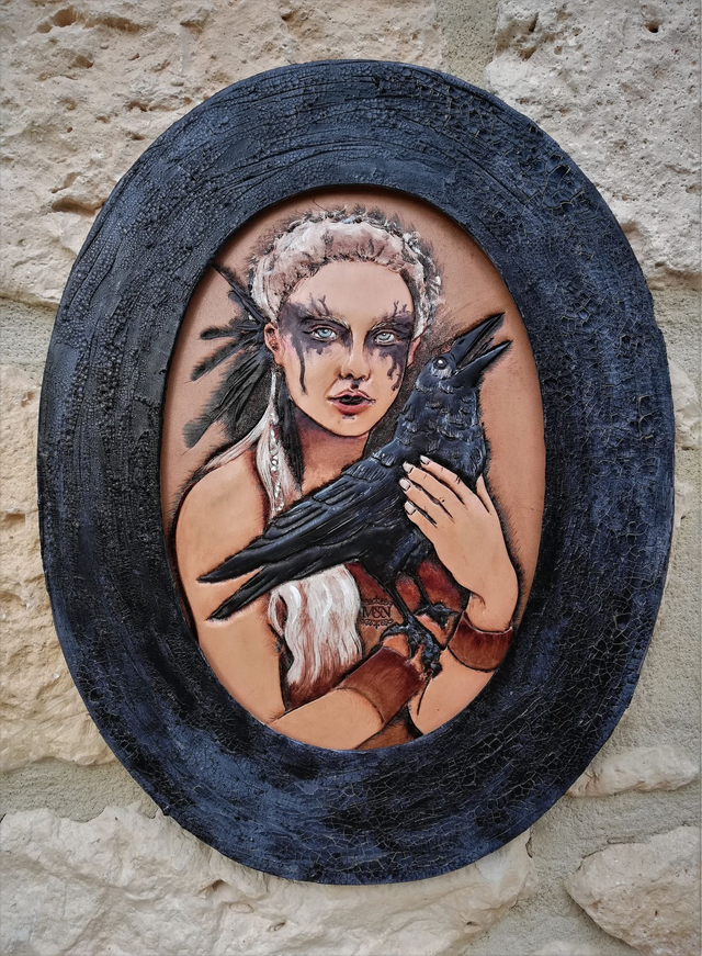 Série de Tableaux "Animales", en cuir repoussé