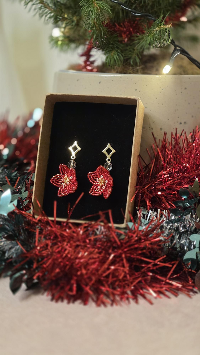 Boucles d'oreilles fleuries - Christmas Wish