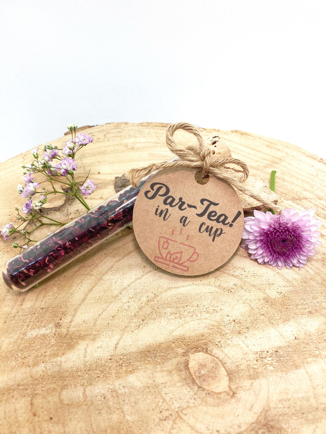 Gastgeschenk „Par-Tea in a cup“ mit Hibiskustee