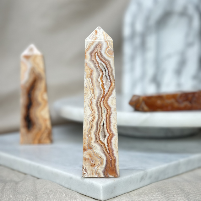 Crazy Lace Agate Tower (High Quality) B