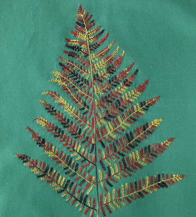 Kit broderie traditionnelle *La Fougère d’Automne* 