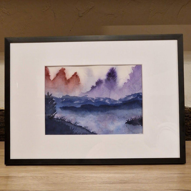"Etang mystérieux" (14,8 x 21 cm)