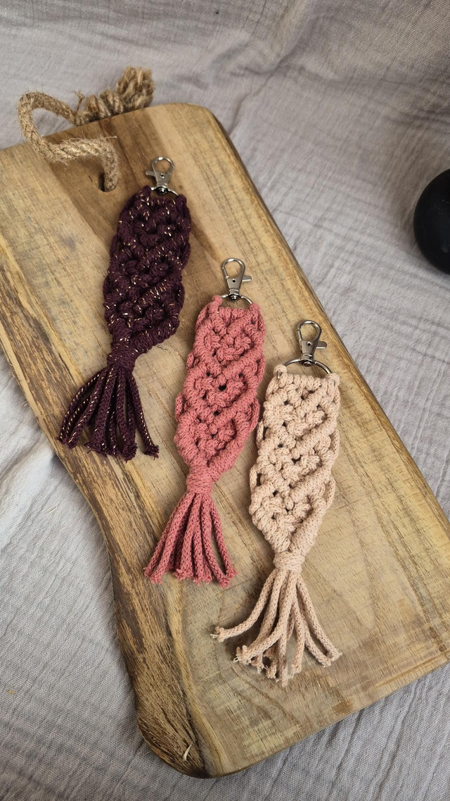 ​Porte-clés Cœur Macramé