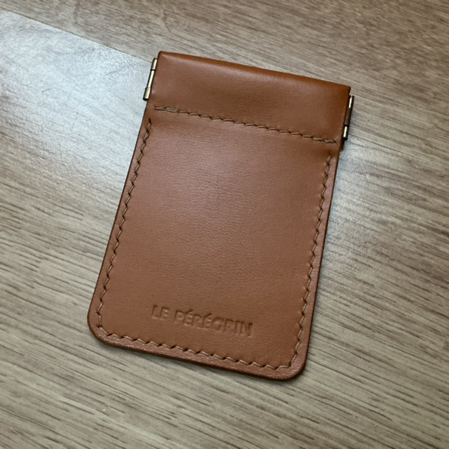 Porte-monnaie clic-clac en cuir de bœuf/taureau