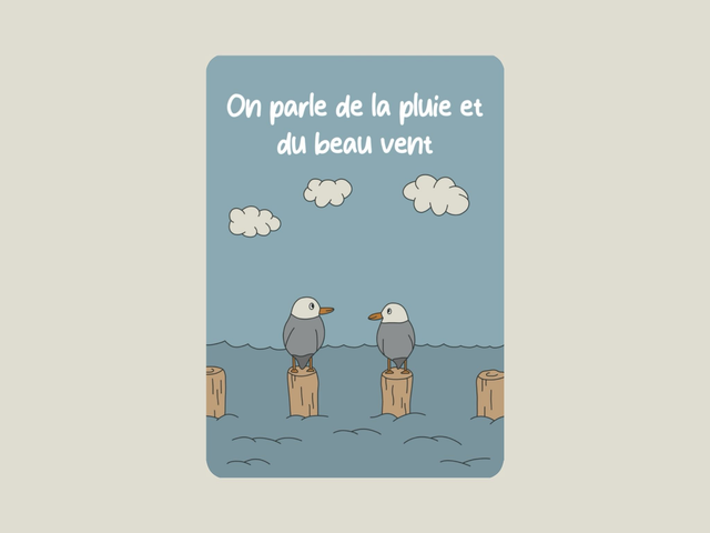 Carte postale &quot; On parle de la pluie et du beau vent &quot;
