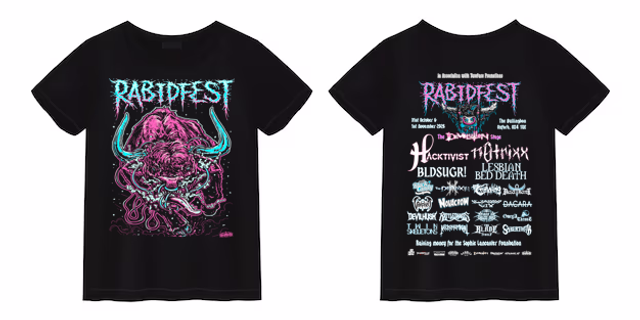 Rabidfest 2026 Lineup Tee Shirt