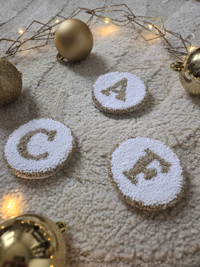 Suspension de Noël personnalisée - Initiale