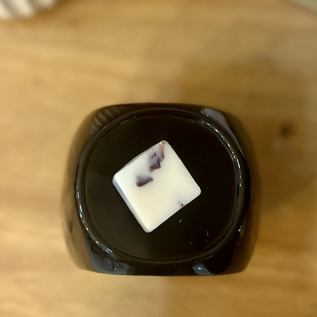 Black Oval Handmade Ceramic Wax Burner