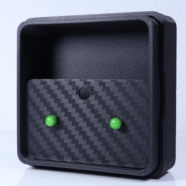 Hypoallergenic 3mm Small Solid Green Round Cut Polymer Clay Plastic Back Stud Earrings With Designer Carbon Fiber Jewellery Box