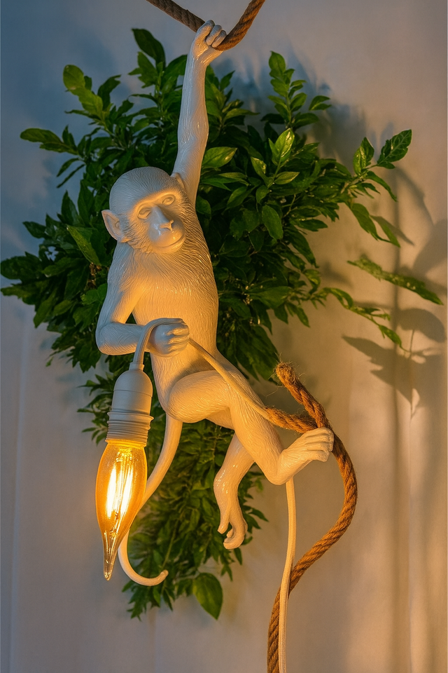 Originální lampa ve tvaru opice 
