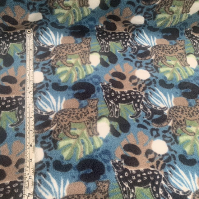 Big cats print polyester fleece 