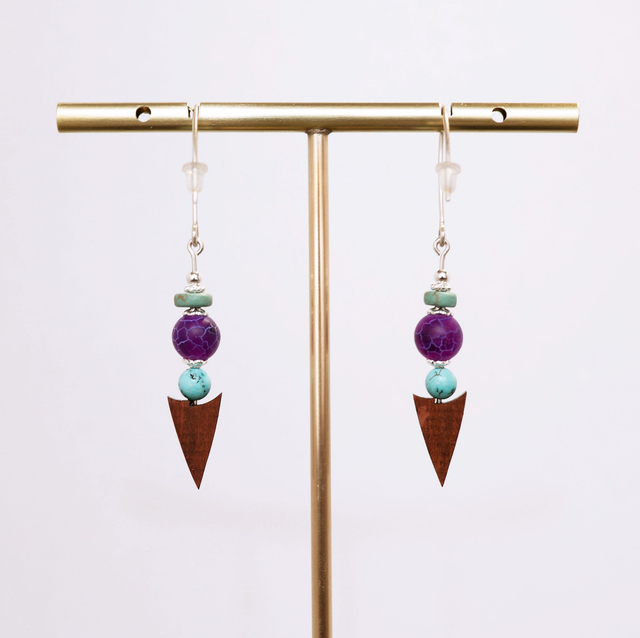 Boucles d'oreilles créateur, modèle artisanal "Sérénité"