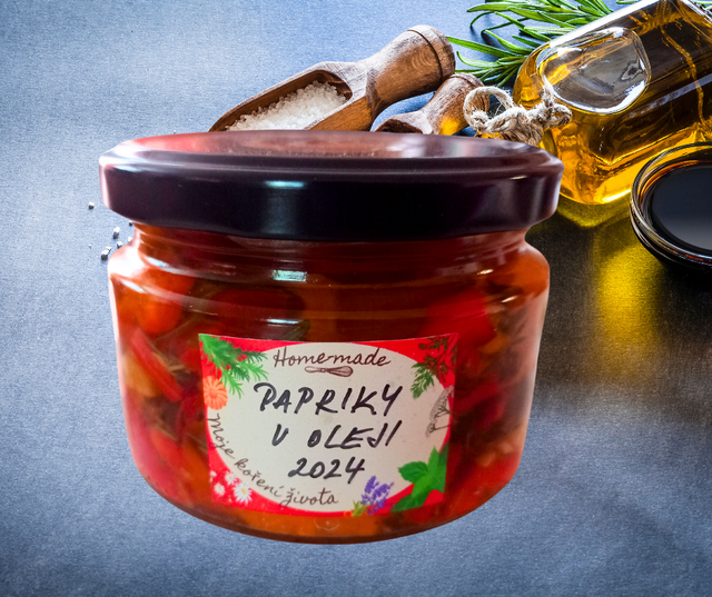 Pečené papriky v oleji - 200g