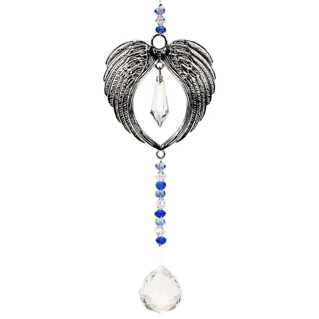 Ailes d'ange Décorations Feng shui avec sphère en cristal à suspendre