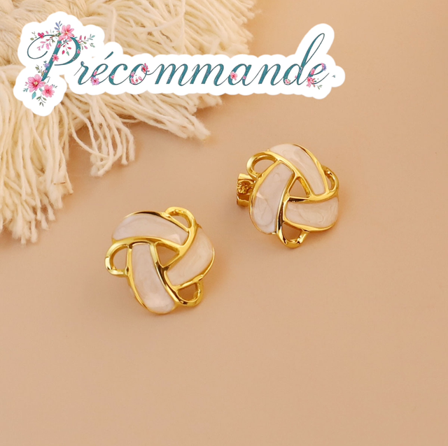 Boucles d’oreilles TORSADE blanc | PRÉCOMMANDE 