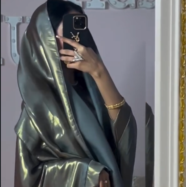 Silver Dusk Glimmer Abaya 