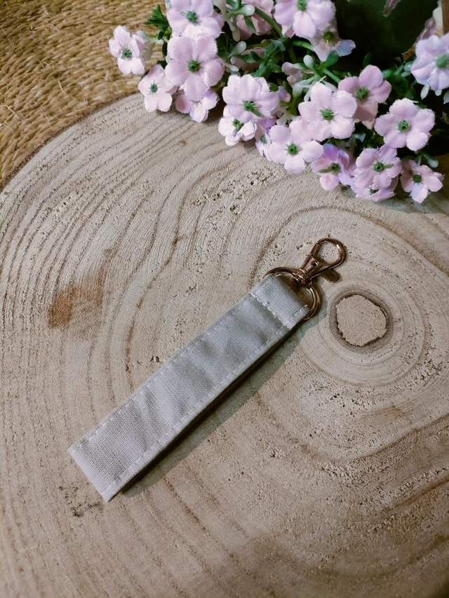 Porte clé uni taupe - Personnalisable 