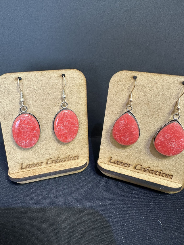 Boucles d'oreilles bois