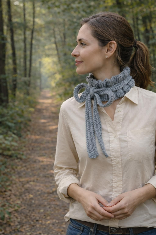 3.Nœud de douceur, col au crochet