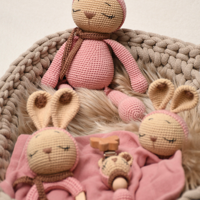 New Born Set  „Zoe Rosa“ 4-teilig 